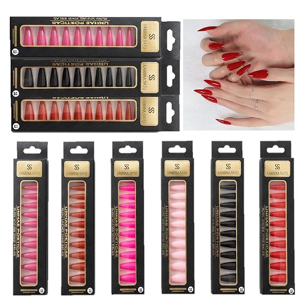 Sabrina Sato - Unha Postiça Stiletto SS3570 - 12 Kits