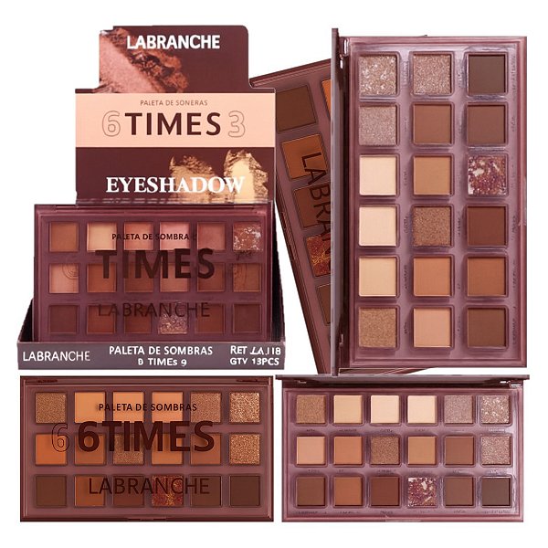 Labranche - Paleta de Sombras 6 Times 3 LA1115 - 12 Und