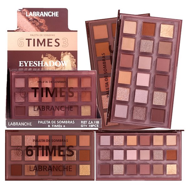 Labranche - Paleta de Sombras 6 Times 3 LA1115B  - 12 Und
