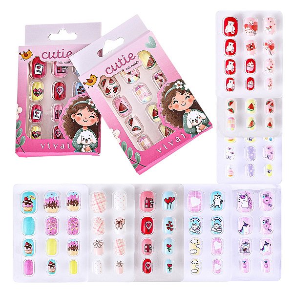 Vivai - Unhas Postiças Infantis Cutie 5070 - Sortidas