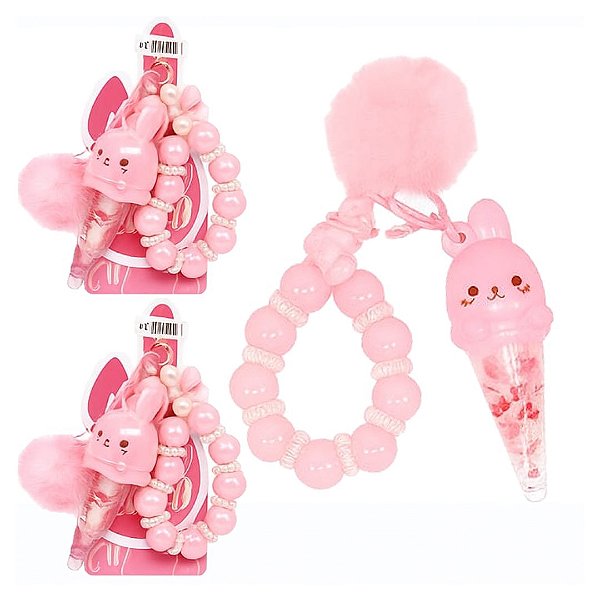 Amor Anjo - Lip Oil Coelho Fofo Chaveiro e Pompom - COR 02