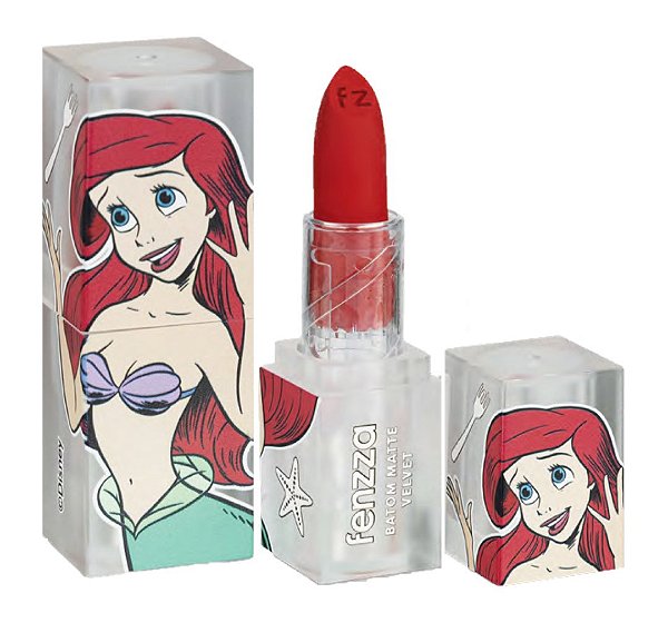 Fenzza - Batom Matte Velvet Princesa Siren Flame DIS112