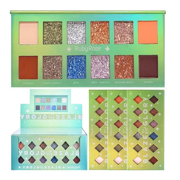 Paleta de Sombras Ruby Rose Blaze Glory HB1083 - 12 Unid