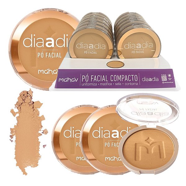 Mahav - Pó Facial Compacto Vegano Dia a Dia COR 3 - 12 Und