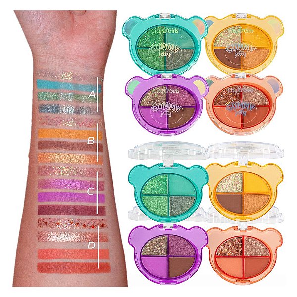 City Girls - Paleta de sombras Gummy Jelly - 04 Und