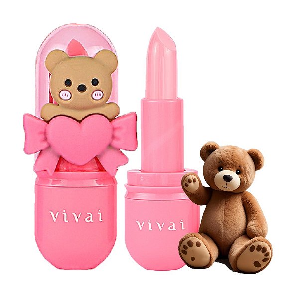 Vivai - Lip Balm Teddy Laço Fofo 3331 - Cor 03