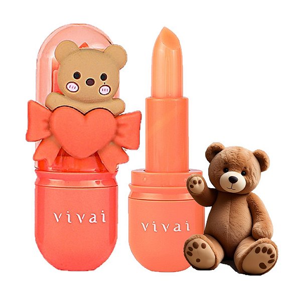 Vivai - Lip Balm Teddy Laço Fofo 3331 - Cor 05