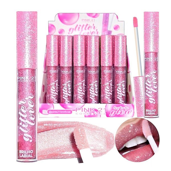 Pink 21 - Lip Gloss Glitter Lover Rosa - 24 Und