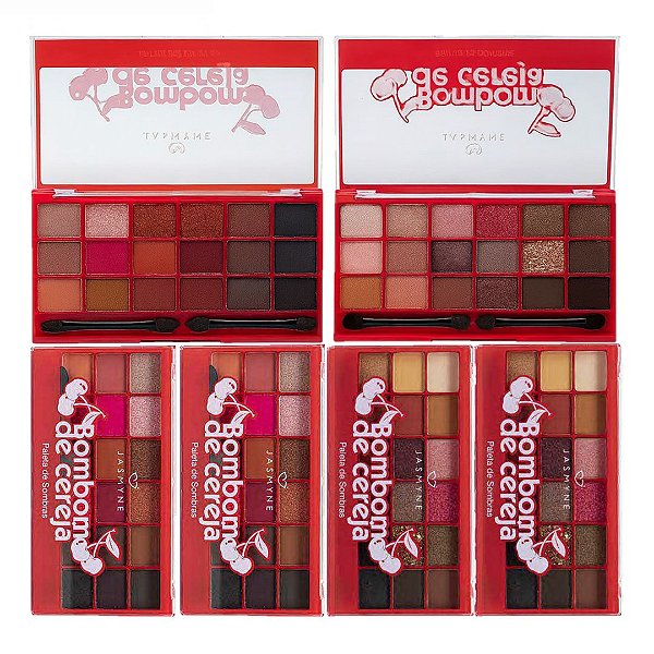 Jasmyne - Paleta de Sombra Bombom Cereja JS06117 - 6 Und