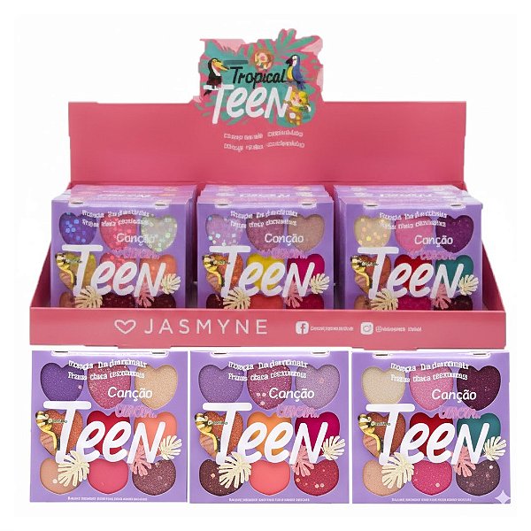 Jasmyne - Paleta de Sombras Pica Pau Amarelo JSJ12036 - 24 Und