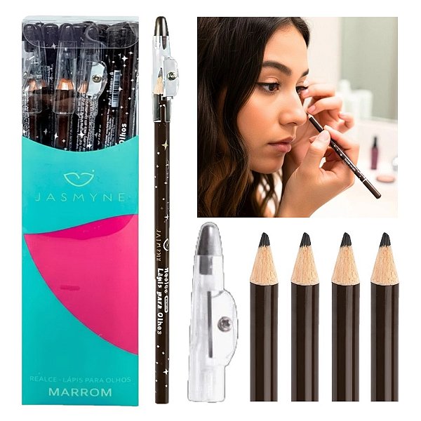 Jasmyne - Lapis Para Olhos Marrom JS20002M - 24 Und