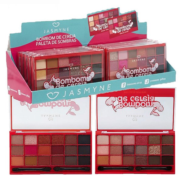 Jasmyne - Paleta de Sombra Bombom Cereja JS06117 - 12 Und