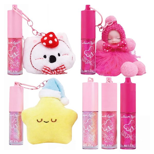 Amor Anjo - Lip Oil Pelucia Chaveiro AMAB042A - 6 Und