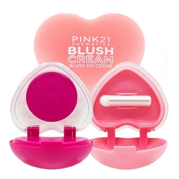 Pink 21 - Blush em Creme c/ Pincel CS6079 - Cor 04
