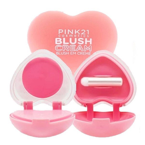 Pink 21 - Blush em Creme c/ Pincel CS6079 - Cor 01
