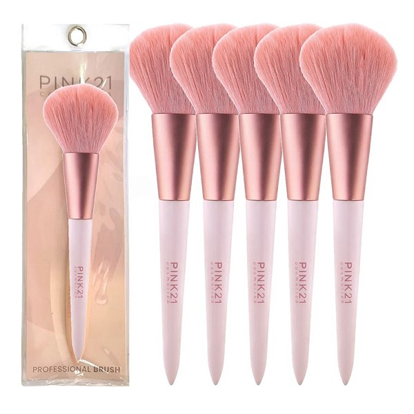 Pink 21 - Pincel Para Pó HB87274 - 06 Und