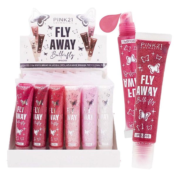 Pink 21 - Lip Gloss Fly Away Butterfly CS4503 - 36 Und
