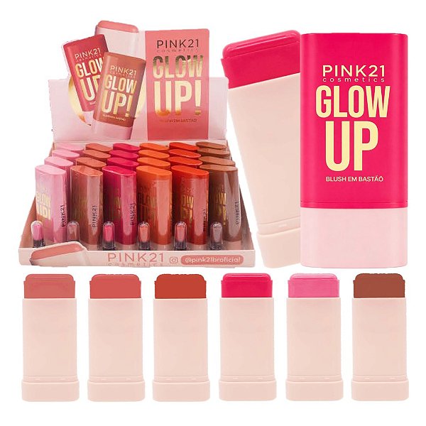 Pink 21 - Blush em Bastao Glow Up CS5979 - 24  Und