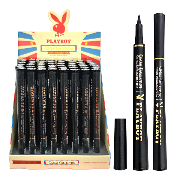 Playboy - Caneta Delineadora Preta HB103936 - 06 Und