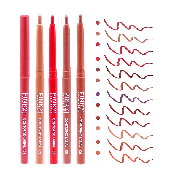Pink 21 - Lapis Contorno Labial CS5129 - 12 Und