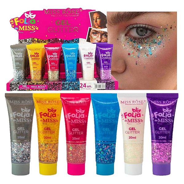 Miss Rose - Gel Glitter Folia Miss 7912028M4 - 24 Und