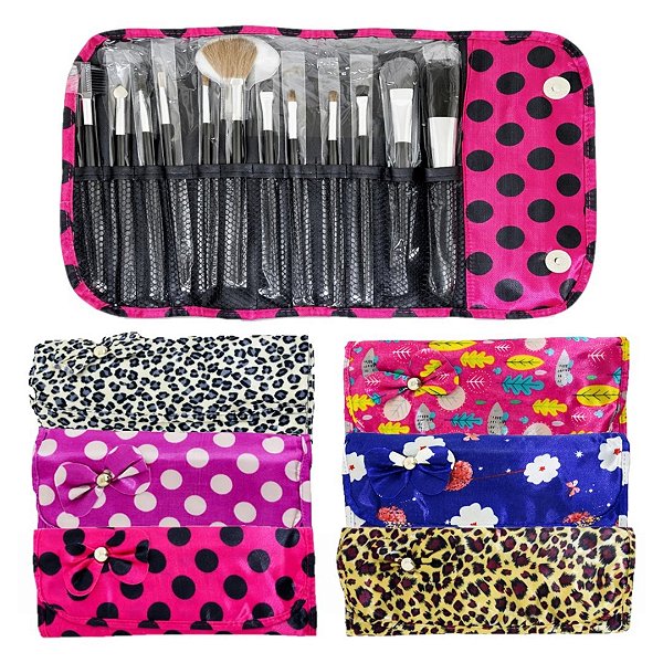 Miss France - Kit Estojo e Pinceis para Maquiagem  MF6345