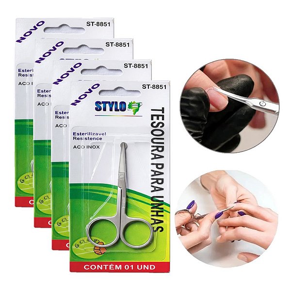 Stylo - Tesoura para Unhas ST8851 - 06 Und
