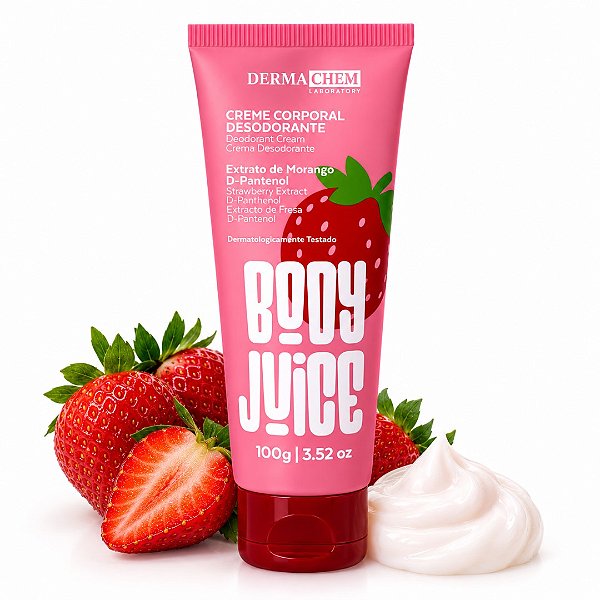 Dermachem - Creme Corporal Morango Body Juice (Validade:07/28)