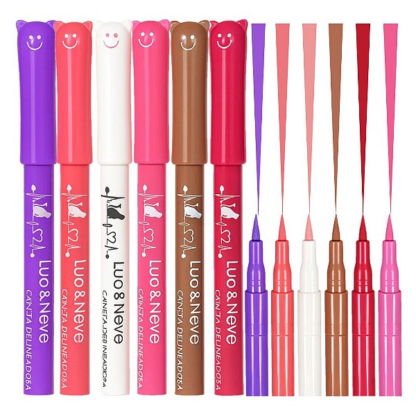 Lua e Neve - Caneta Delineadora Gato Cat Eye LN09003 - 6 Und
