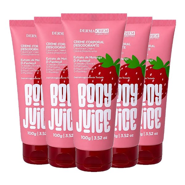 Dermachem - Creme Corporal Morango Body Juice - 12 Und