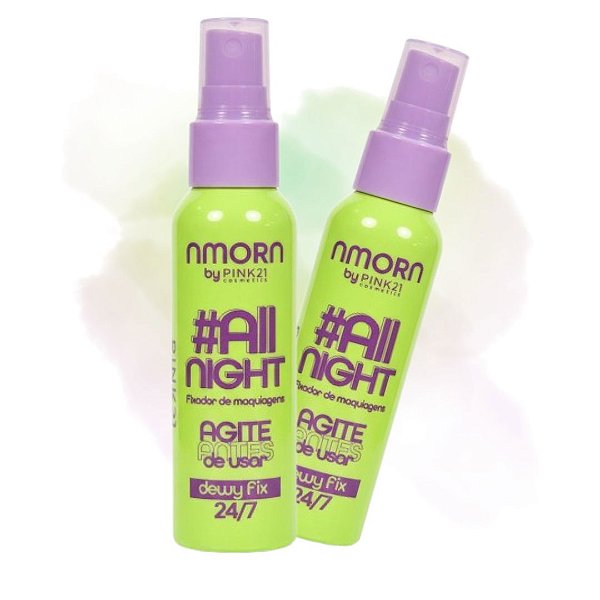 Pink 21 - Fixador de Maquiagem Amora CS6247 - DEWY