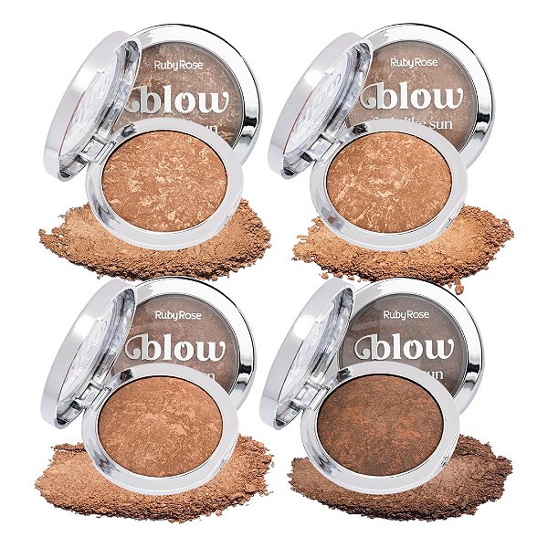 Ruby Rose - Bronzer Baked Blow HBM203 Kit 2 - 04 Und