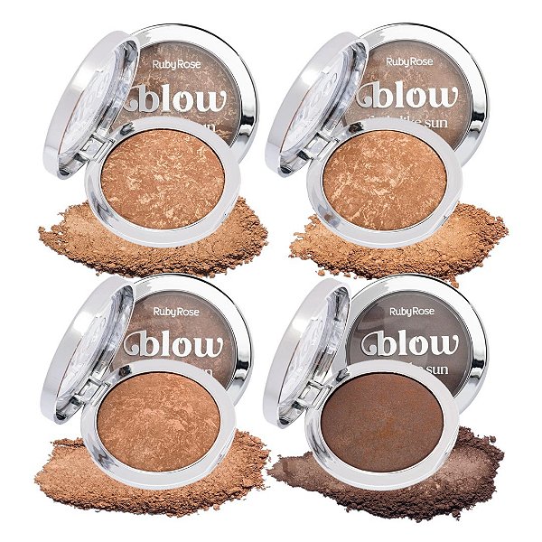 Ruby Rose - Bronzer Baked Blow HBM203 Kit 3 - 04 Und