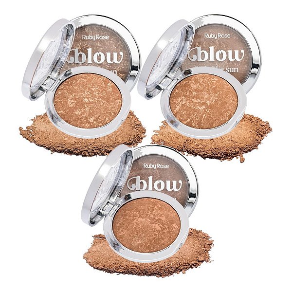 Ruby Rose - Bronzer Baked Blow HBM203 Kit 1 - 03 Und