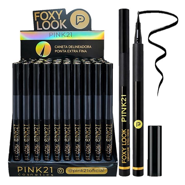 Pink 21 - Caneta Delineadora Foxy Look CS5881 - 48 Und