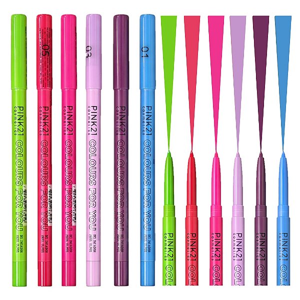 Pink 21 - Delineador Para Olhos Colours For You CS3893A - 06 Und