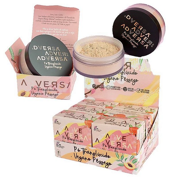 Pó Facial Translúcido Pessego Vegano Adversa AD106 - 06 und
