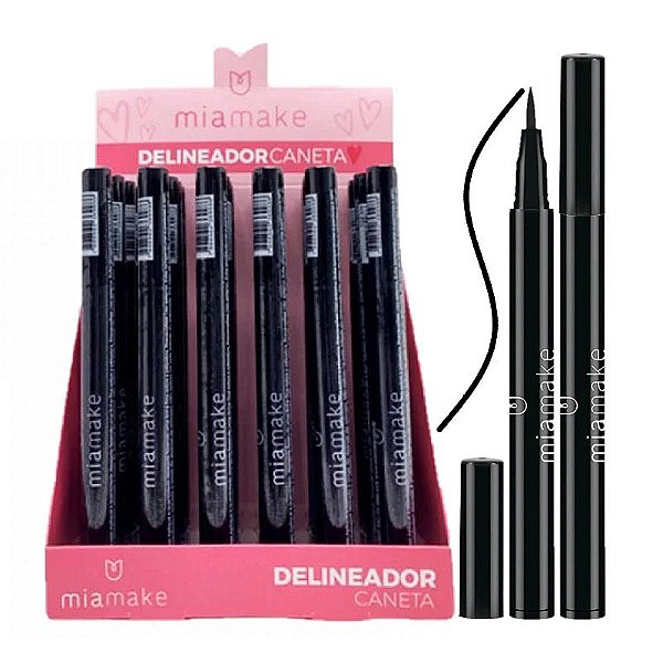 Mia Make - Delineador Preto em Caneta 319 - 24 Und
