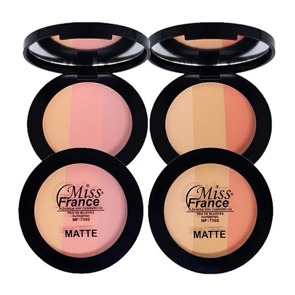 Miss France - Trio de Blush Super Fino Matte MF7090 - 06 Und