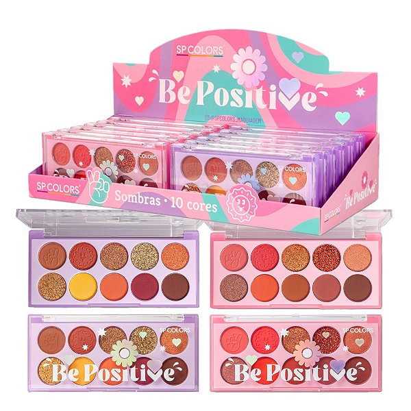 SP Colors - Paleta de Sombras Be Positive SP364 - 12 Und