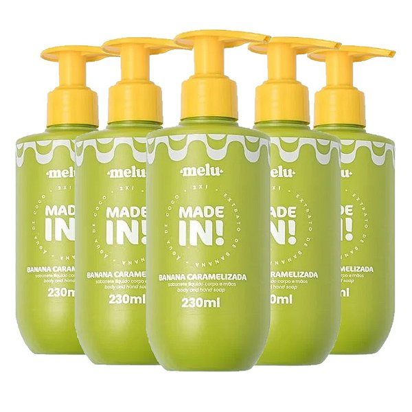Ruby Rose - Sabonete Liquido Corpo e Mão Banana Caramelizada Made In Melu RRB5102 - 06 Und