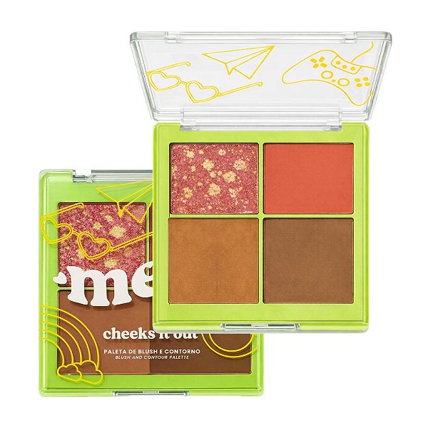 Ruby Rose - Paleta Blush e Contorno  Teddy Bear Cheeks It Out  Melu RRM10053