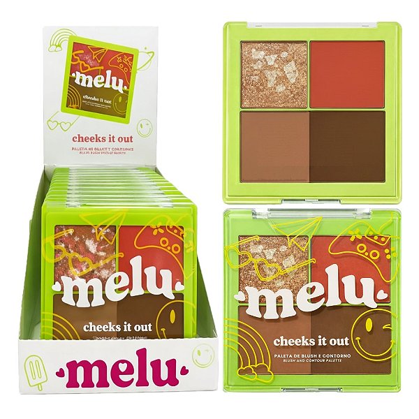 Ruby Rose - Paleta Blush e Contorno  Dollhouse Cheeks It Out  Melu RRM10052 - 12 Und