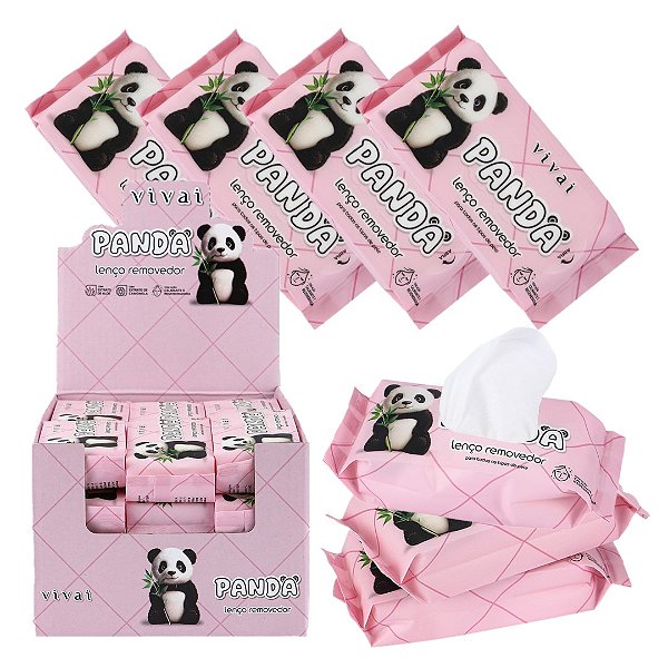 Vivai - Lenço Removedor de Maquiagem Panda Mini 5080 - 24 Und