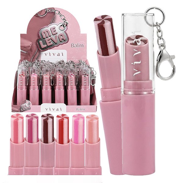 Vivai - Lip Balm Hidratante Labial Me Leva com Chaveiro 3378 - 36 Und