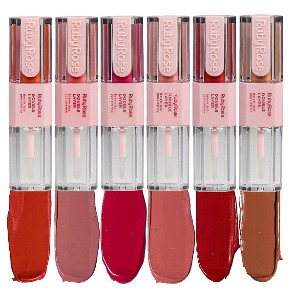 Ruby Rose - Batom Duo Double Layer HBL6102 G1 - 6 Und