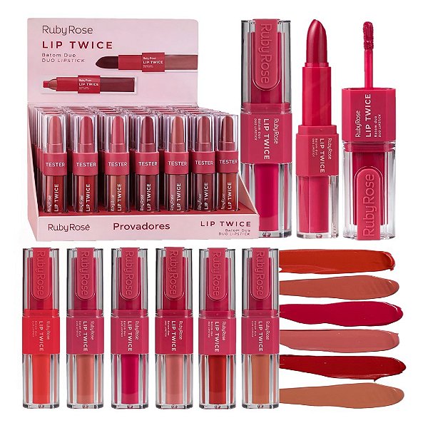 Ruby Rose - Batom Duo Lip Twice L6101 G1 - 36 Und