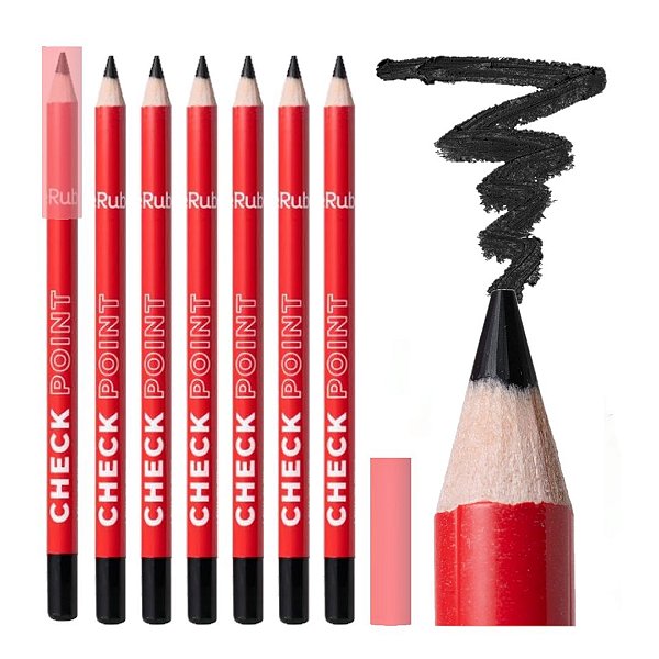 Ruby Rose - Lápis de Olho Preto Check Point E2404 - 06 Unid