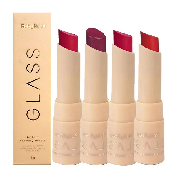 Ruby Rose - Batom Creamy Matte Glass HBF567 G2 - 4 Und