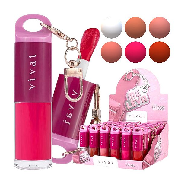 Vivai - Gloss Glitter com Chaveiro Me Leva 3375 - 36 Unid